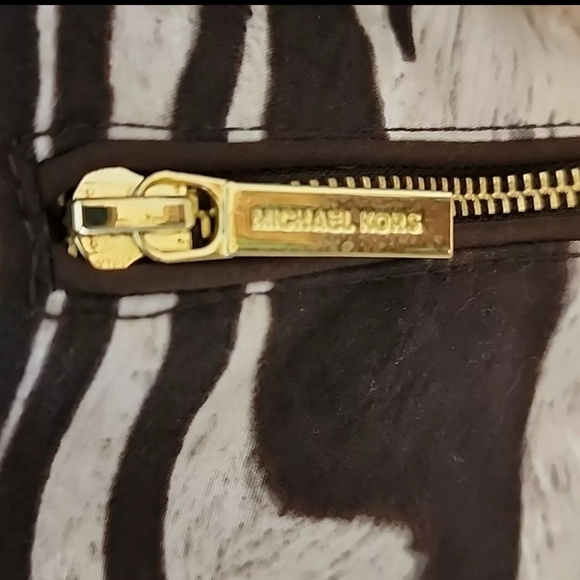 Michael Michael Kors Trench Coat Chocolate Zebra Stud Belt Midi Fall Designer - Picture 16 of 16